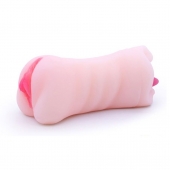 Телесный двусторонний мастурбатор - вагина и ротик - Boys of Toys - в Дзержинске купить с доставкой