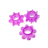 Набор из 3 лиловых эрекционных колец различной формы - Erowoman-Eroman - в Дзержинске купить с доставкой