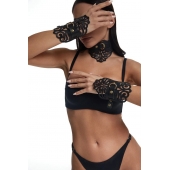 Фигурный набор для БДСМ-игр с узорами и золотистой фурнитурой - Crazy Handmade - купить с доставкой в Дзержинске