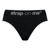 Черные трусики для насадок Heroine Lingerie Harness - size XL - Strap-on-me - купить с доставкой в Дзержинске