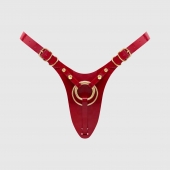 Красный пояс для фиксации насадок Strap-On-Me Leatherette Harness Fabulous - Strap-on-me - купить с доставкой в Дзержинске