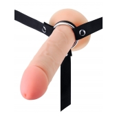 Мужской полый страпон на регулируемых ремешках - 22 см. - Sex Expert - купить с доставкой в Дзержинске