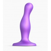 Фиолетовая насадка Strap-On-Me Dildo Plug Curvy size S - Strap-on-me - купить с доставкой в Дзержинске
