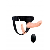 Женский страпон с 2 насадками, вибрацией и пультом ДУ - Erowoman-Eroman - купить с доставкой в Дзержинске