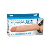 Телесный пустотелый фаллопротез 9’’ Hollow Silicone Strap-On - 24,1 см. - Pipedream - купить с доставкой в Дзержинске