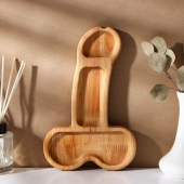 Деревянное блюдо для подачи в форме члена (25 х 16,5 х 1,7 см) - Сима-Ленд - купить с доставкой в Дзержинске