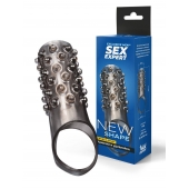 Дымчатая насадка на пенис с выпуклостями - 12 см. - Sex Expert - в Дзержинске купить с доставкой