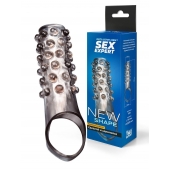 Дымчатая насадка на пенис с выпуклостями - 11 см. - Sex Expert - в Дзержинске купить с доставкой