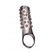 Дымчатая насадка на пенис с выпуклостями - 11 см. - Sex Expert - в Дзержинске купить с доставкой