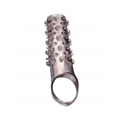 Дымчатая насадка на пенис с шипами и выпуклостями - 12 см. - Sex Expert - в Дзержинске купить с доставкой