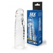 Прозрачная закрытая насадка на член - 15 см. - Sex Expert - в Дзержинске купить с доставкой