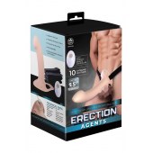 Телесный полый страпон с вибрацией Erection Agents - 24,1 см. - NMC - купить с доставкой в Дзержинске