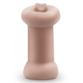 Телесный люминесцентный двусторонний мастурбатор Tasha - Blush Novelties - в Дзержинске купить с доставкой