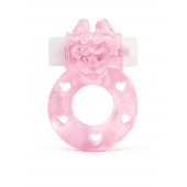 Розовое эрекционное виброкольцо в форме зайчика - 1137 - в Дзержинске купить с доставкой