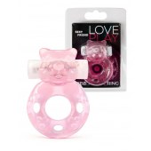 Розовое эрекционное виброкольцо в форме мишки - 1137 - в Дзержинске купить с доставкой