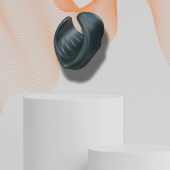 Серый сквозной мастурбатор с вибрацией Manwan Starter - Manwan - в Дзержинске купить с доставкой