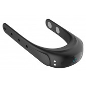 Черное эрекционное виброкольцо на ремешках - Boys of Toys - в Дзержинске купить с доставкой