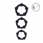 Набор из 3 эрекционных колец Beaded Silicone Cockring Set - Shots Media BV - в Дзержинске купить с доставкой