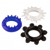 Набор из 3 эрекционных колец разного цвета и рельефа - Boys of Toys - в Дзержинске купить с доставкой