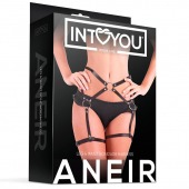 Черные стрепы на бёдра Aneir - Intoyou - купить с доставкой в Дзержинске
