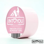Розовый скотч для фиксации Non-Sticky Bondage Tape - 15 м. - Intoyou - купить с доставкой в Дзержинске