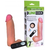Фаллическая насадка Харнесс UNICOCK 7  с вибрацией - 19 см. - LOVETOY (А-Полимер) - купить с доставкой в Дзержинске