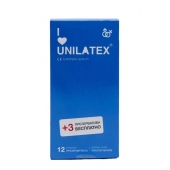 Классические презервативы Unilatex Natural Plain - 12 шт. + 3 шт. в подарок - Unilatex - купить с доставкой в Дзержинске