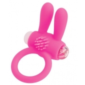 Розовое эрекционное виброкольцо A-toys с ушками - A-toys - в Дзержинске купить с доставкой