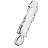 Прозрачная насадка с петлёй для фиксации - 14 см. - ToyFa - в Дзержинске купить с доставкой