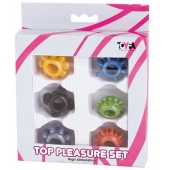 Набор из 6 разноцветных эрекционных колец - Toyfa Basic - в Дзержинске купить с доставкой