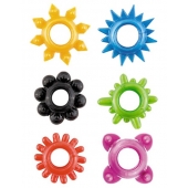 Набор из 6 разноцветных эрекционных колец - Toyfa Basic - в Дзержинске купить с доставкой