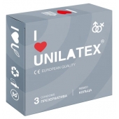 Презервативы с рёбрами Unilatex Ribbed - 3 шт. - Unilatex - купить с доставкой в Дзержинске