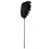 Стек с большим чёрным пером Large Feather Tickler - 65 см. - Blush Novelties - купить с доставкой в Дзержинске