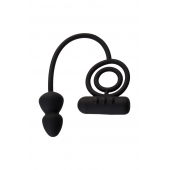 Чёрное эрекционное кольцо с вибропулькой и анальным хвостом - Erotist Adult Toys - в Дзержинске купить с доставкой