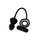 Чёрное эрекционное кольцо с вибростимулятором и анальным хвостом - Erotist Adult Toys - в Дзержинске купить с доставкой