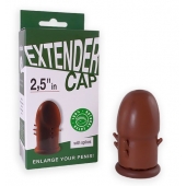 Коричневый латексный удлинитель пениса 2.5 in с шипиками - Sitabella - в Дзержинске купить с доставкой