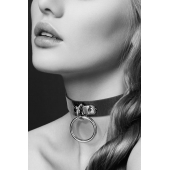 Узенький ошейник из полиуретана с кольцом - Bijoux Pour Toi - купить с доставкой в Дзержинске