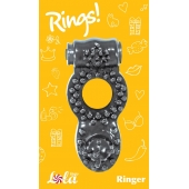 Чёрное эрекционное кольцо Rings Ringer - Lola Games - в Дзержинске купить с доставкой
