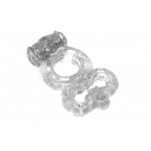 Прозрачное эрекционное кольцо Rings Treadle с подхватом - Lola Games - в Дзержинске купить с доставкой