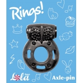 Черное эрекционное кольцо с вибрацией Rings Axle-pin - Lola Games - в Дзержинске купить с доставкой