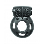 Черное эрекционное кольцо с вибрацией Rings Axle-pin - Lola Games - в Дзержинске купить с доставкой