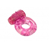 Розовое эрекционное кольцо с вибрацией Rings Axle-pin - Lola Games - в Дзержинске купить с доставкой