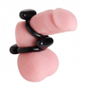 Двойное эрекционное кольцо Dual Stretch To Fit Cock and Ball Ring - XR Brands - в Дзержинске купить с доставкой