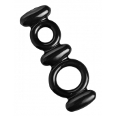 Двойное эрекционное кольцо Dual Stretch To Fit Cock and Ball Ring - XR Brands - в Дзержинске купить с доставкой
