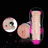 Мастурбатор-вагина Sex In A Can Vibra Vagina Tunnel - Lovetoy - в Дзержинске купить с доставкой