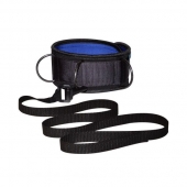 Чёрно-синий неопреновый ошейник с поводком - Sitabella - купить с доставкой в Дзержинске