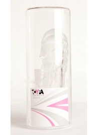 Прозрачная гелевая насадка с клиторальным отростком - 13 см. - Toyfa Basic - в Дзержинске купить с доставкой