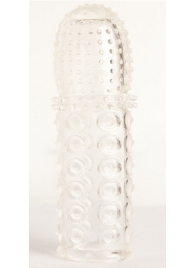 Прозрачная закрытая гелевая насадка - 13,5 см. - Toyfa Basic - в Дзержинске купить с доставкой