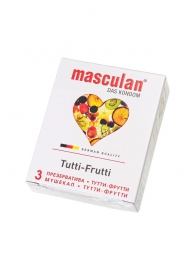 Жёлтые презервативы Masculan Ultra Tutti-Frutti с фруктовым ароматом - 3 шт. - Masculan - купить с доставкой в Дзержинске