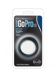 Черно-синее эрекционное кольцо Silicone Go Pro Cock Ring - Blush Novelties - в Дзержинске купить с доставкой